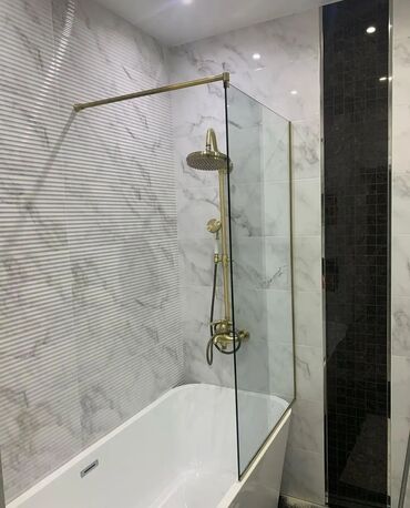 Duş kabinaları, arakəsmələr: Yeni Üstü açıq kabina, Künc üçün, Pulsuz çatdırılma — 5