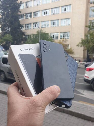 samsum: Samsung Galaxy A32, 128 GB, rəng - Qara, Zəmanət, Barmaq izi, İki sim kartlı