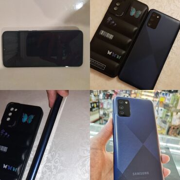 telefon batareyalari qiymeti: Samsung A02 S, 32 GB, rəng - Göy