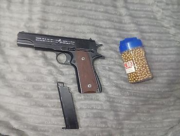 сувенирный пистолет: Пневматический пистолет-реплика Colt 1911 + шарики BB - Тип — 1