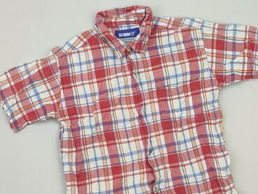 mucha koszula: Koszula 5-6 lat, stan - Dobry, wzór - Kratka, kolor - Czerwony