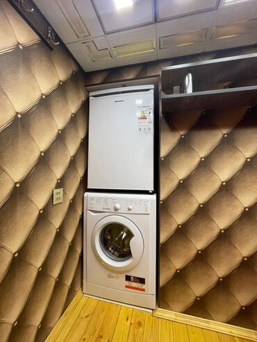 Otaqların uzunmüddətli kirayəsi: Xanim ucn kiraye 1 otaqlı studiya tipli kiçik mənzil/interyer - Sahə — 4