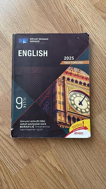 Testlər: Məhsul: “English – 2025 Test Toplusu” (9 illik) Təsvir: - Nəşriyyat — 1