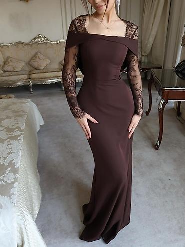 gupurlu donlar: Məhsul: Zərif uzun gecə/libas - Model: bədənə oturan, maxi uzunluq - — 2