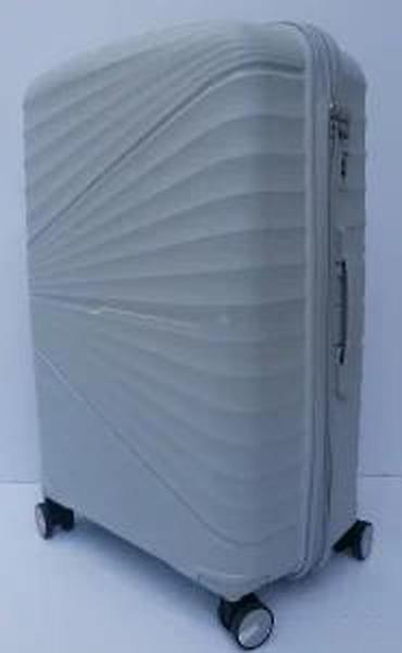 Putni koferi i torbe: Veliki kofer na točkiće – tvrda školjka, sivi - Materijal: tvrda — 15