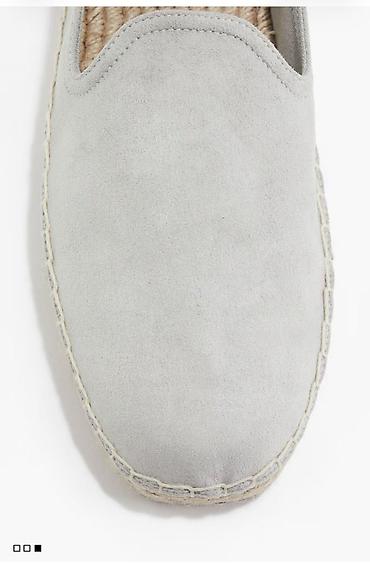 Ayaqqabılar: H&M kişilər üçün espadril tipli ayaqqabı - Rəng: açıq boz - Üst — 2