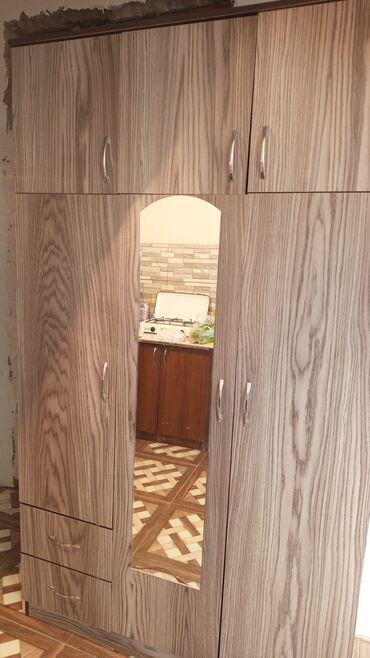 taxt 2 nəfərlik: Açılan, 6 qapı Düz dolab, Qarderob, paltar dolabı
