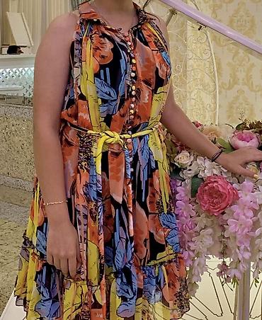 ucuz don: Rəngarəng naxışlı midi don 🌸🧡💙 Rəngarəng və gözoxşayan naxışları ilə — 2
