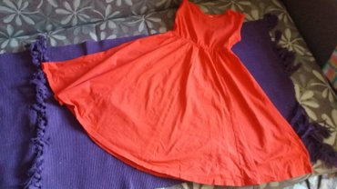 crvena haljina poklon ogrlica: Midi, Bez rukava, 122-128