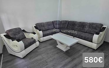 Ugaone garniture: Ugaona garnitura 300×220 cm - Prostrana L‑forma sa dubokim sedištima — 34