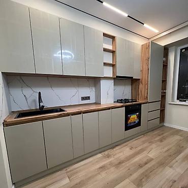 Кухонные гарнитуры: Кухонный гарнитур, Новый, цвет - Серый, МДФ, Бесплатная доставка — 4