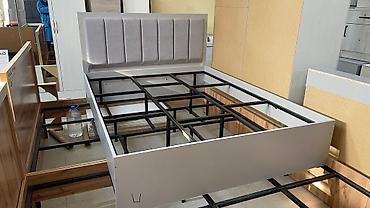 Спальные гарнитуры: Спальный гарнитур, Новый, Двуспальная кровать, Шкаф, Комод, ДСП, Бесплатная доставка, цвет - Серый — 7