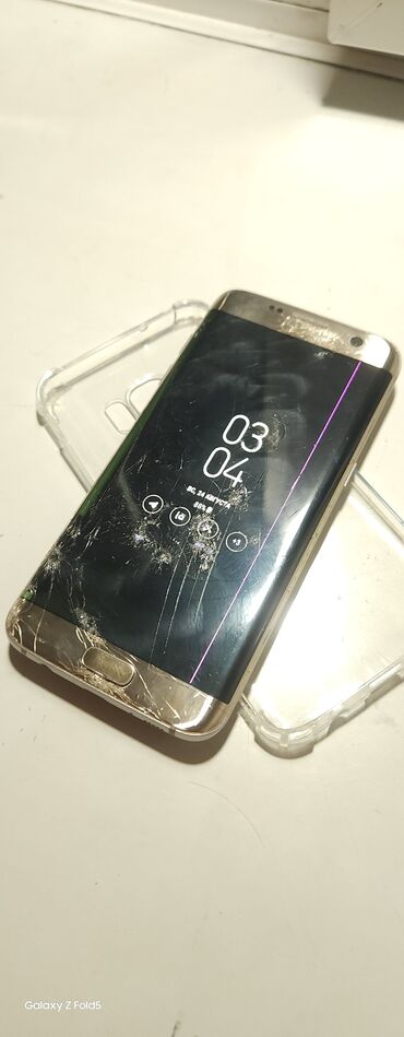 набор для ремонта телефонов: Samsung Galaxy S7 Edge Duos 2016, Б/у, 32 ГБ, цвет - Золотой, 1 SIM, 2 SIM, eSIM