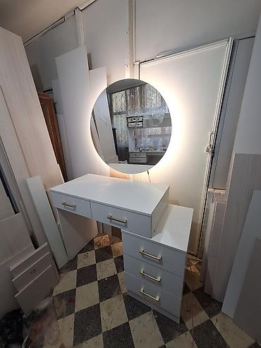 study table: Туалетный столик, Новый, С зеркалом, цвет - Белый, ЛДСП — 3