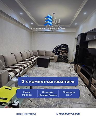 2 комнаты, 84 м², Молодая Гвардия Элитка, 5 этаж, Евроремонт