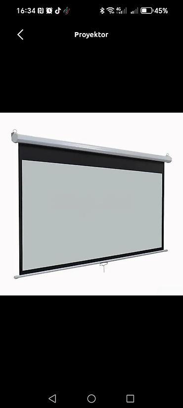 technics: Proyektor ekranı – portativ üçayaqlı və divara montaj olunan modellər — 1