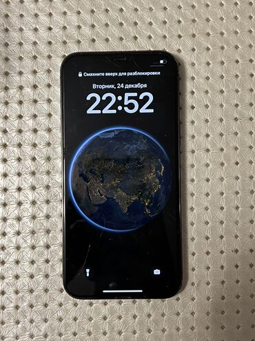 ремонт айфонов в бишкеке: IPhone 12 Pro Max, Б/у, 128 ГБ, Черный, Чехол, 74 %