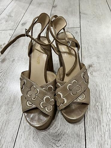 nine west: Босоножки на высоком каблуке Nine West - Модель: босоножки на — 1