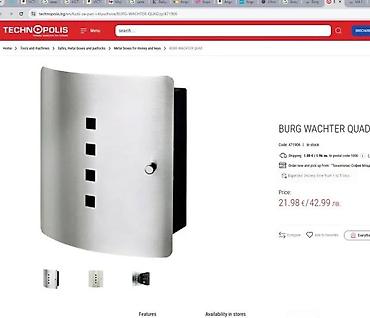 Kutije za odlaganje: Burg Wächter Key Box Quad – zidna kutija za ključeve - Moderan front — 16