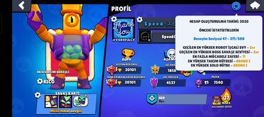 Xbox Series S: Brawl Stars oyunu üçün hesab təklif olunur. Hesabda Rico, Colt