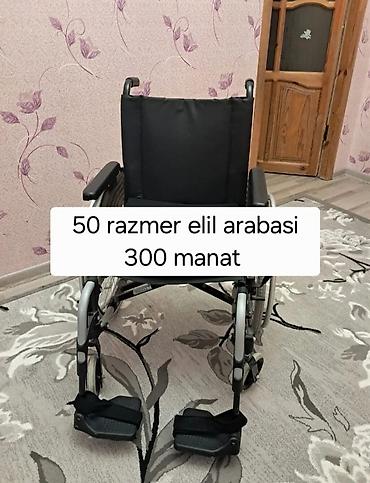 50 ölçülü əlil arabası - Oturacaq eni: 50 sm - Yüngül metal