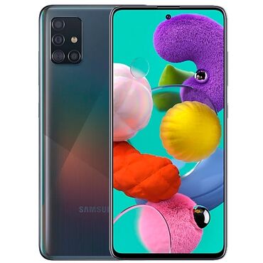 Samsung: Samsung Galaxy A51, Б/у, 128 ГБ, цвет - Синий, 1 SIM, 2 SIM