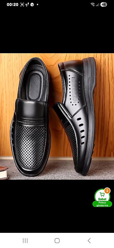 botinka 43: Məhsul: Kişi üçün klassik slip-on ayaqqabı - Rəng: Qara, parlaq üst — 5