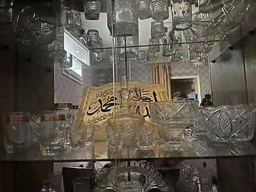 piyalə: Klassik kəpənək naxışlı kristal şüşə dəst - Material: qalın, şəffaf — 1