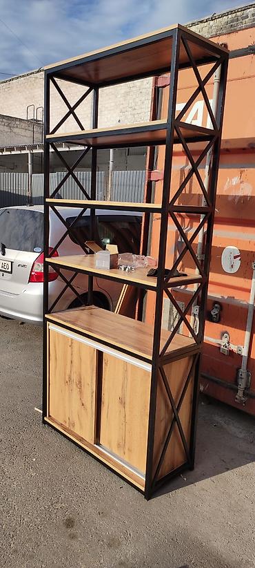 Этажерки для кухни: Стеллаж с шкафом
Стеллаж подойдёт для магазина и для дома и офисов — 6