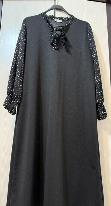 женские нарядные теплые платья больших размеров ве: Повседневное платье, Длинная модель, Трапеция, 4XL, 5XL