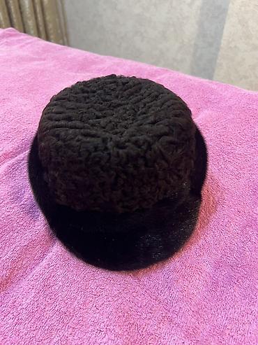 norka: Karakul (astraxan) papaq – klassik dairəvi model - Rəng: qara - Üst — 4
