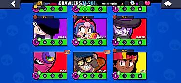 Digər xidmətlər: Brawl Stars oyun hesabı Xüsusiyyətlər: - Kupa: 1059+ - Brawler sayı — 6