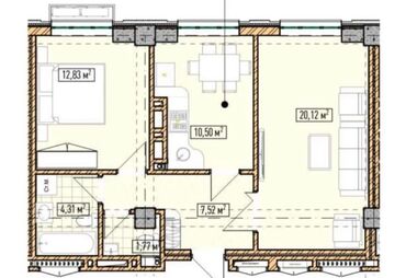 Продажа квартир: 2 комнаты, 60 м², Элитка, 2 этаж, ПСО (под самоотделку)