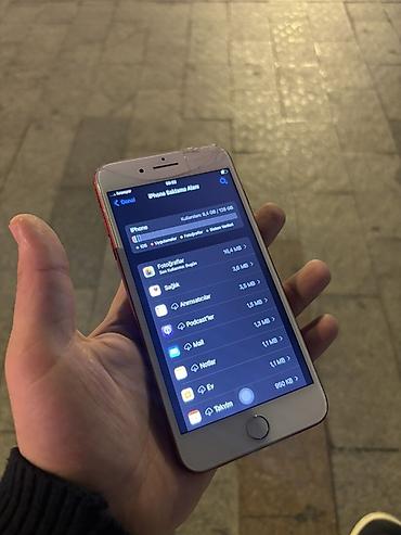 iphone sx: IPhone 8 Plus, 128 GB, Qırmızı, Qırıq — 1
