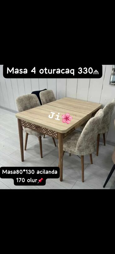 Masa və oturacaq dəstləri: Qonaq otağı üçün, Açılmayan, Dördbucaq masa, 4 stul -da lalafo.az — 3 Masa və oturacaq dəstləri: Qonaq otağı üçün, Açılmayan, Dördbucaq masa, 4 stul — 3