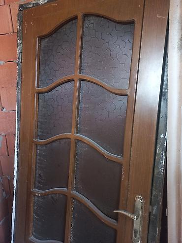 kapi: Taxta üslubunda şüşəli otaq qapısı - Material: taxta görünümlü — 1