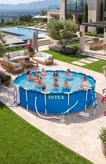 pec sa rernom na drva: 🏊‍♂️ OSVEŽENJE U TVOM DVORIŠTU: INTEX Prism Frame Bazen – 457 x 122 — 1