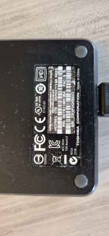 Sərt disklər (HDD): Xarici Sərt disk (HDD) Toshiba, 1 TB, İşlənmiş — 3