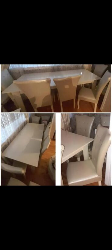 lalafo stol stul islenmis: Qonaq otağı üçün, İşlənmiş, Açılmayan, Dördbucaq masa, 6 stul, Azərbaycan