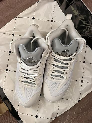nike machomai 2: БАСКЕТБОЛЬНЫЕ кроссовки Moolah из США 🇺🇸 (высокий силуэт), бело-серый — 1
