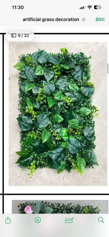 Süni güllər: Süni Yaşıl Divar Panelləri – dekorativ vertikal bağ həlləri Məhsul — 24