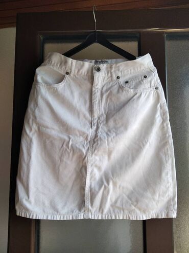 leprsave suknje: M (EU 38), Mini, color - White
