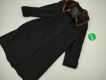 Płaszcze: Płaszcz XS (EU 34), wzór - Jednolity kolor, kolor - Czarny
