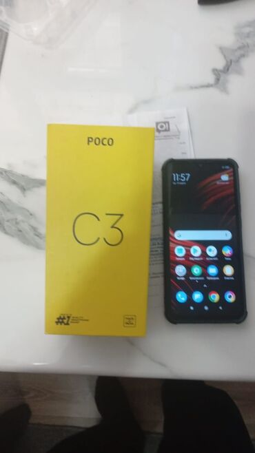 Poco: Poco C3, Б/у, 64 ГБ, цвет - Зеленый, 2 SIM