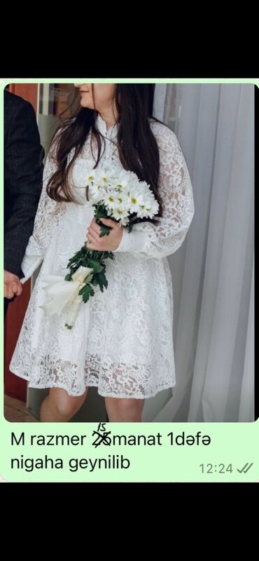 Ziyafət donları: Qadın geyimləri seti - Qara krujeva uzun don: M razmer. Kəpənək — 4