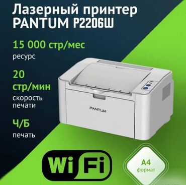 оригинальные расходные материалы colorway струйные картриджи: Принтер лазерный черно-белый Pantum P2206W Принтер Лазерный Pantum