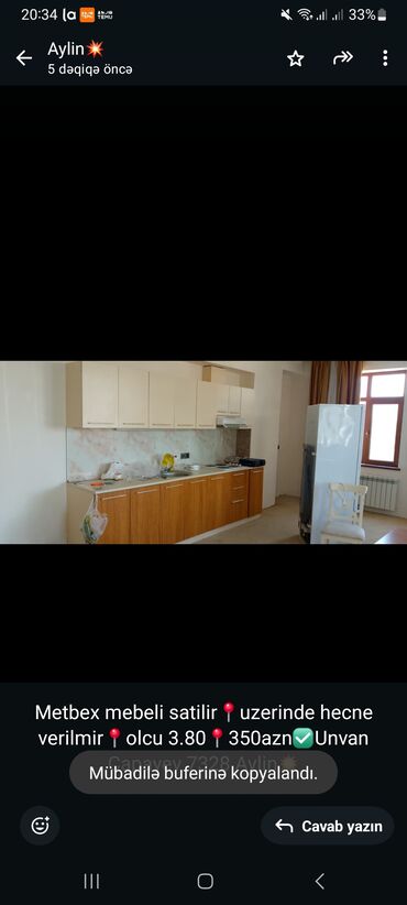 Boşqablar: Metbex mebeli satilir📍uzerinde hecne verilmir📍olcu 3.80📍350azn✅Unvan