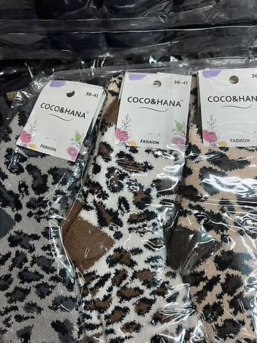 леопардовое: Теплые пушистые носки с леопардовым принтом пенка ✅🔥Coco&Hana. - — 8