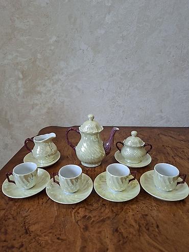 sous: Çay dəsti, rəng - Sarı, Keramika — 1