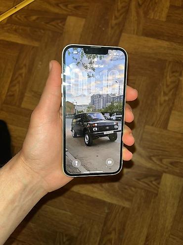 dubai version iphone: IPhone 13, 128 GB, Ağ, Face ID, Simsiz şarj, Barmaq izi — 1